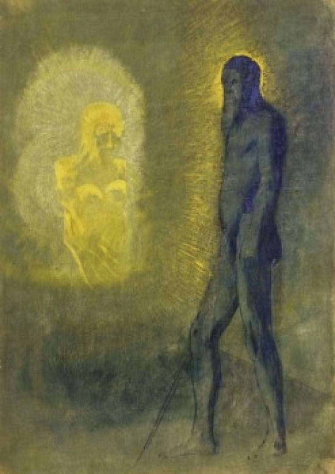 LApparition Odilon Redon (1840-1916French) Rijksmuseum Kroller-Muller Otterlo Netherlands Canvas Art - Odilon Redon (18 x 24)
