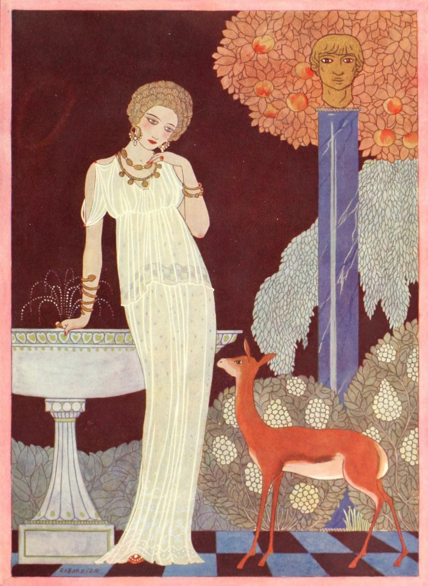 LArt et les Artistes 18 1914 Faustine Canvas Art - George Barbier (18 x 24)