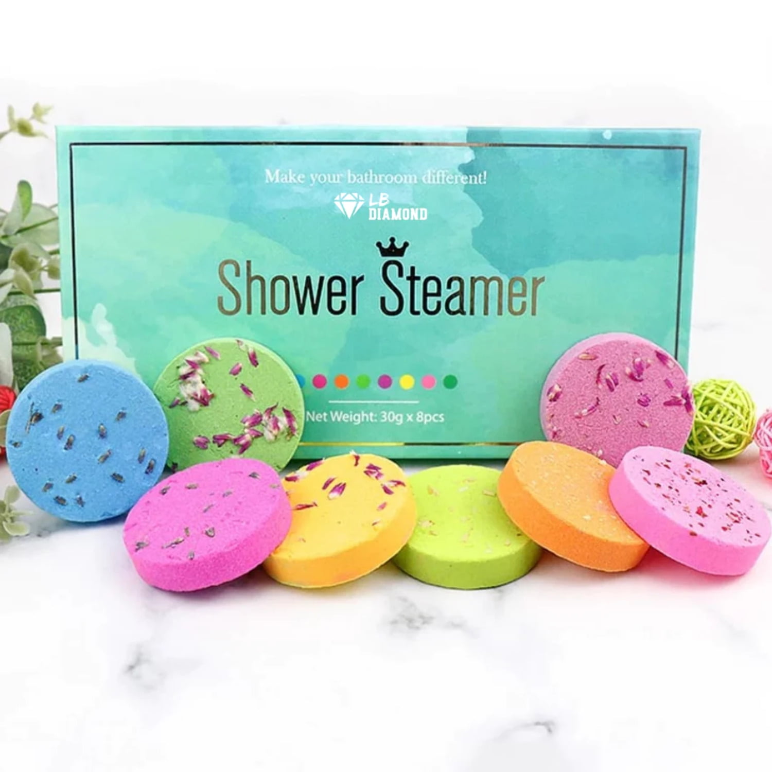 LB Diamond Aromatherapy Shower Steamers Variety Pack of 8