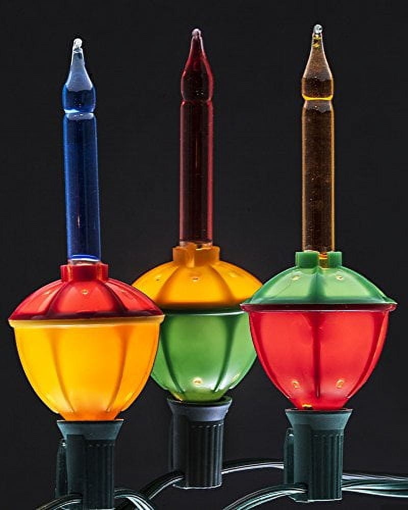 LB International Classic Lighting Set of 7 Multi-Color Christmas Bubble Lights, Shatterproof