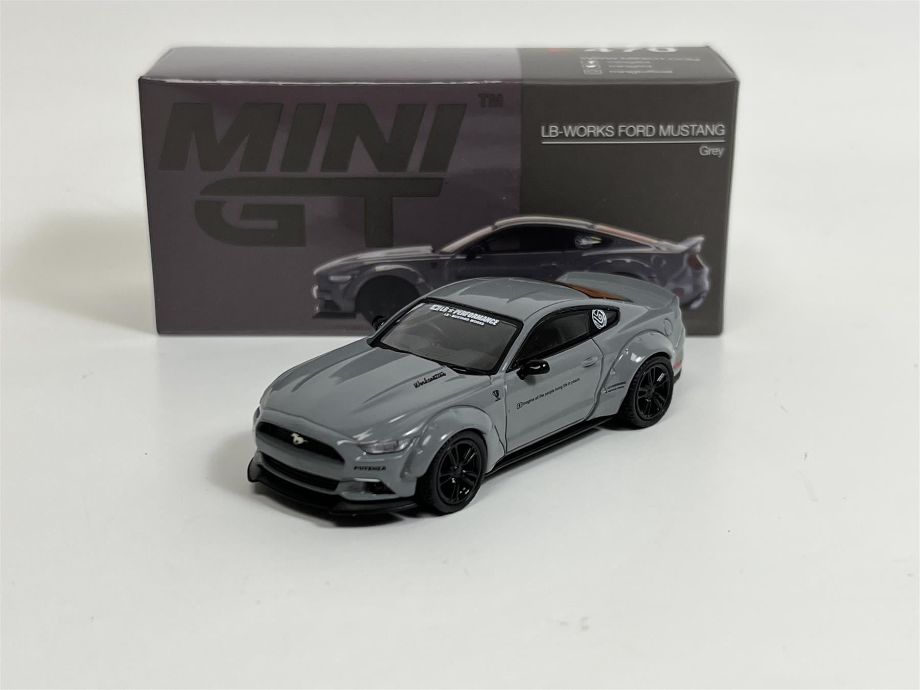 MINI GT LB-WORKS FORD MUSTANG グレー 470 Mini GT 0470 - LB Works Ford Mustang - GREY – JTSpecialty