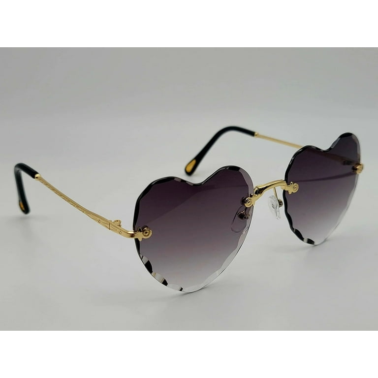 LB diamond Heart Shape Heart Sunglasses Retro Vintage Boho