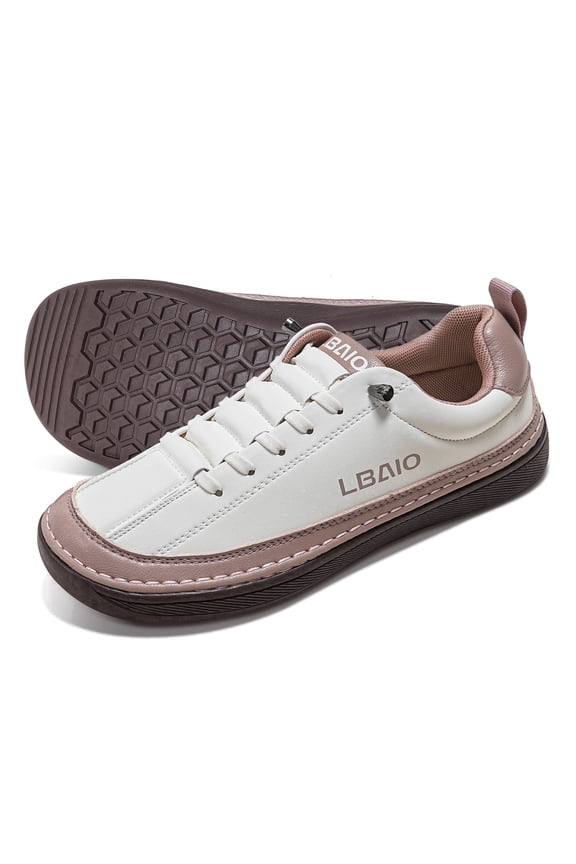 Leather Barefoot Shoes Wide Toe Box Zero Drop Slip-on for Women