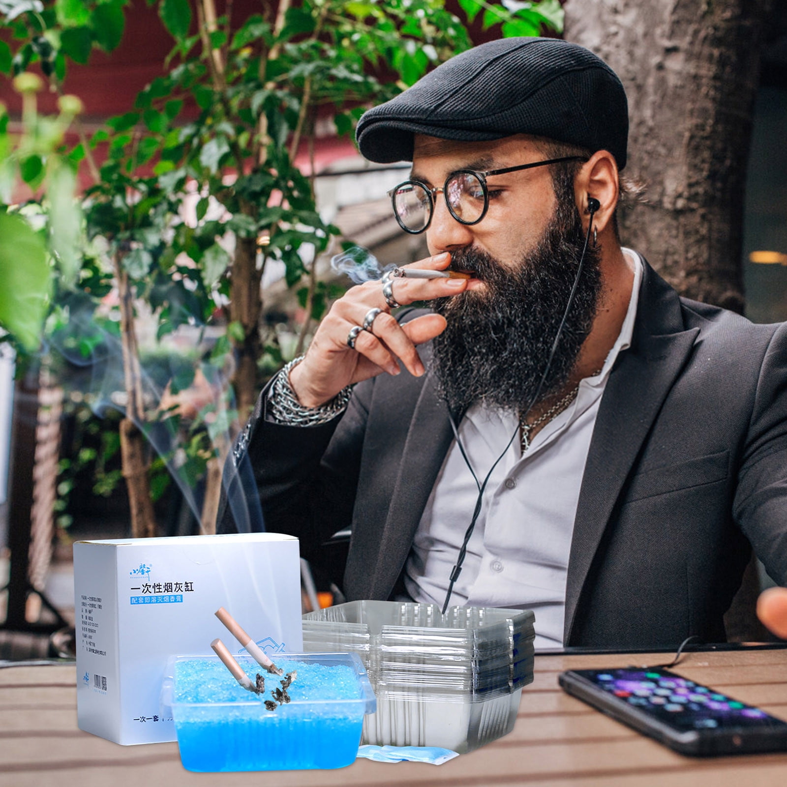 LBCHEN Ash Tray Disposable Ashtrays For Cigarettes Ash TraysPlastic