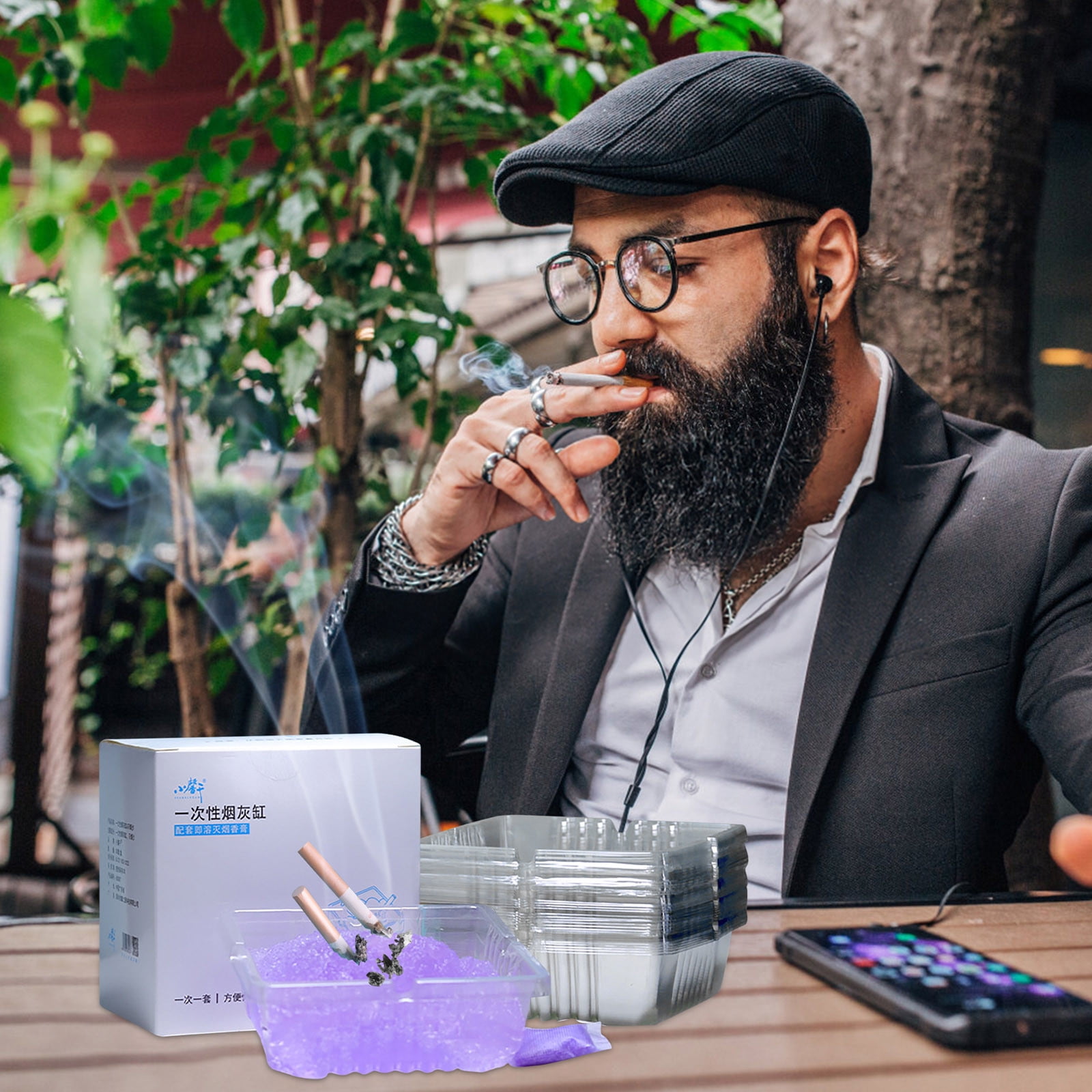 LBCHEN Ash Tray Disposable Ashtrays For Cigarettes Ash TraysPlastic Ash