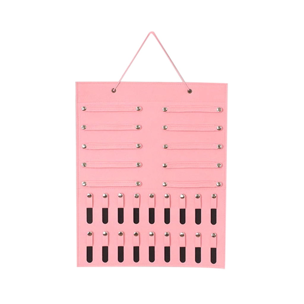 LBCHEN Sales Today Clearance Storage Trunks & Bag Cheap Hanging Jewelry Display Organizer Storage Foldable Bag Wall Mounted (#2 Pink, Cloth)