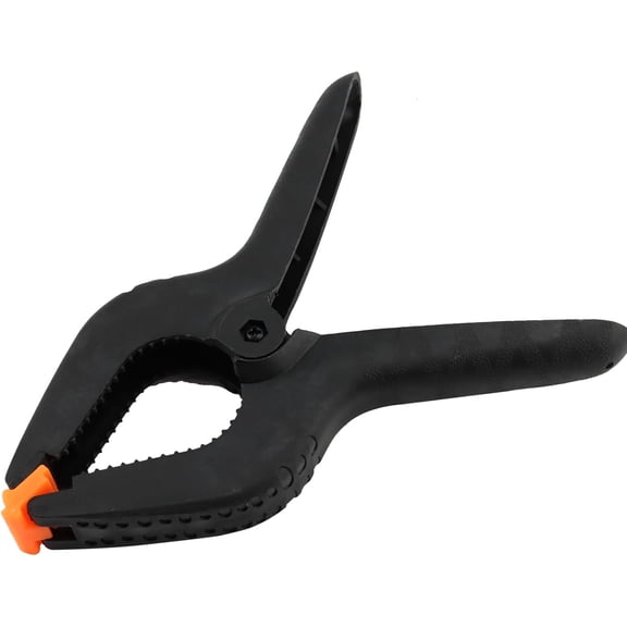 LBCT 3Inch Spring Clamps, 1 Pack Plastic Flexible Anti Slip Strong Clip, Black