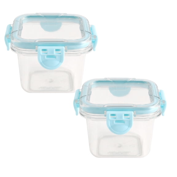 LBCT Mini Stackable Food Storage Containers with Lock Lids, Small Airtight Snack Fruit Organizer Boxes for Fridge