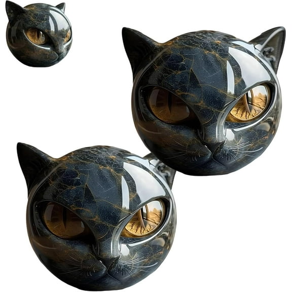 LBDOUNY Luxury Black Cat Stone Sculpture – Elegant Home Décor & Gift-Ready Art Piece, Handcrafted Mini Statue(1Pc)