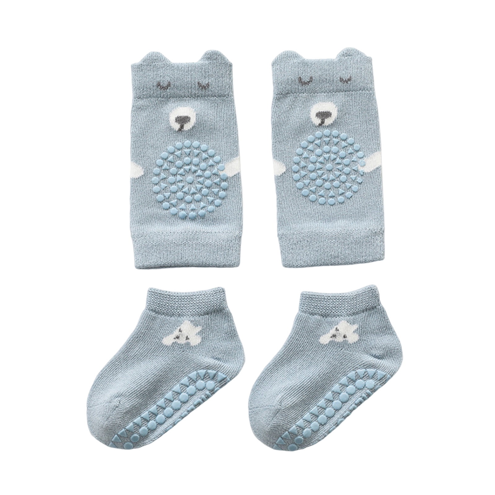 LBECLEY 2 Pcs Cute Baby Socks Kneecap Sets Toddlers Girls Mid Calf