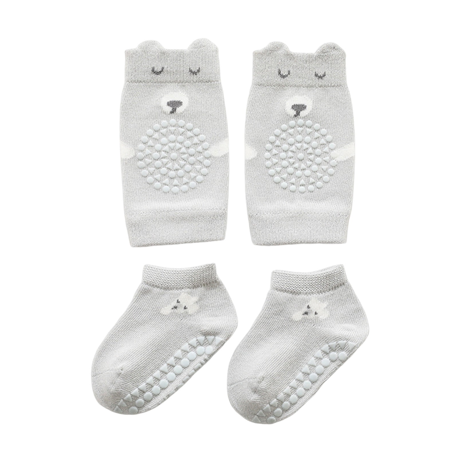 LBECLEY 2 Pcs Cute Baby Socks Kneecap Sets Toddlers Girls Mid Calf