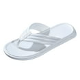 thumbnail image 1 of LBECLEY Foreign Shoes for Men Men Shoes Fashion Beach Flip Flops Flat Toe Sandwich Beach Flip Flops for Men Mens Sandals and Flip Flops White 41, 1 of 7