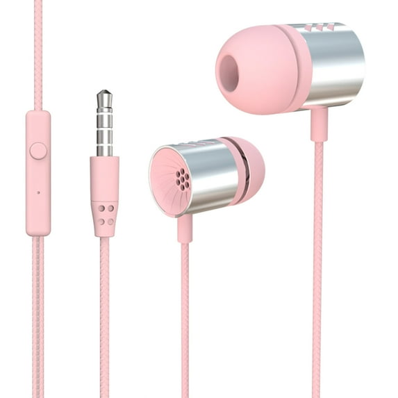 LBECLEY Hyper X Wireless Headset Earphones in Ear Headphones with Microphone 3.5Mm Wired Earbuds for Ios and Android Smartphones Laptops Mp3 Gaming Walkman Happy Plugs Air 1 Buds Pink One Size