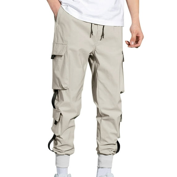 LBECLEY Men Cargo Pants Big and Tall Size 48 Plus Pants Cargo Nine Harlem Trousers Pants Size Sports Pants Casual Men's Loose Men's Pants Khaki Xxxl