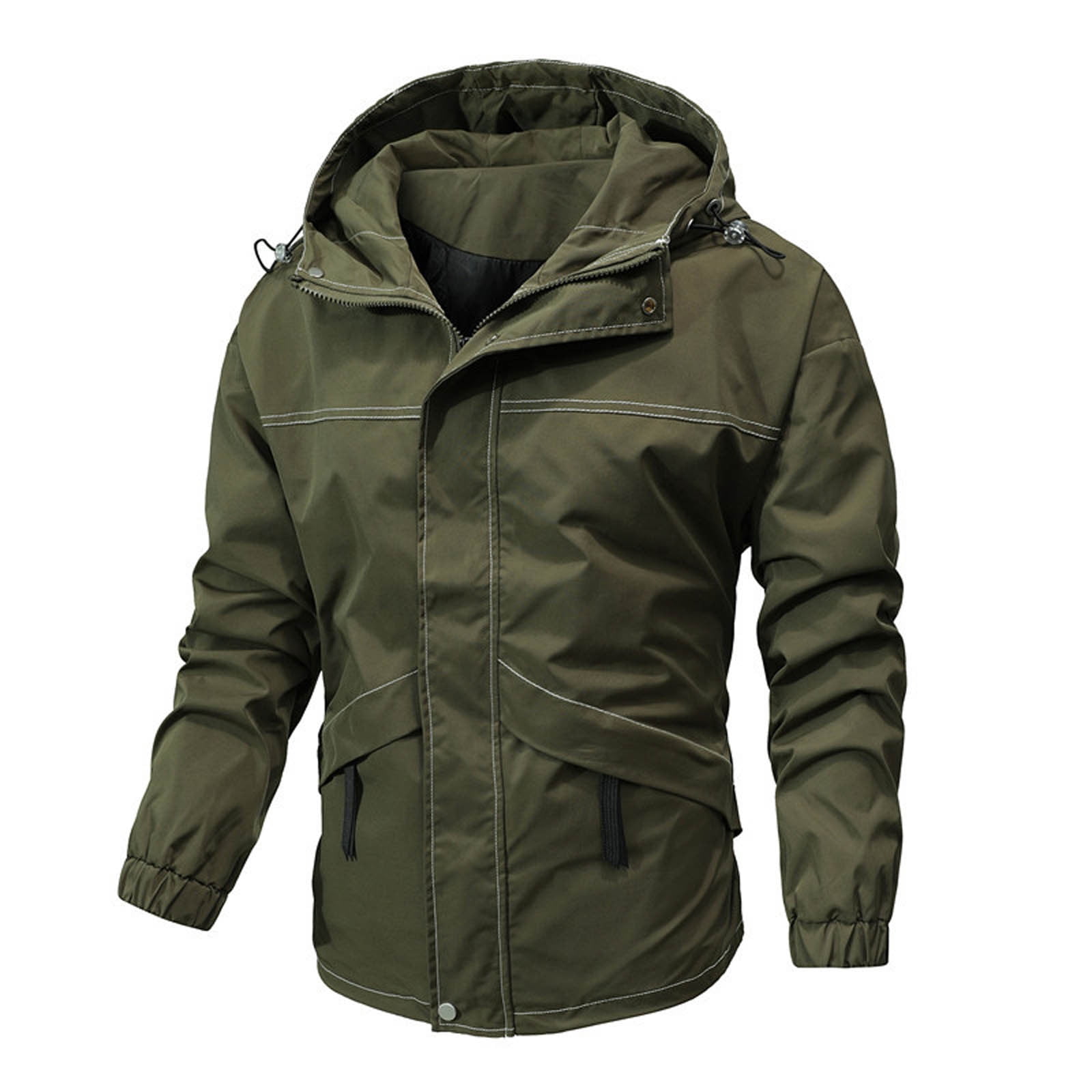 LBECLEY Men's Jackets with Hood Autumn Winter Fashion Casual Windproof ...