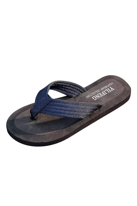 Mens Sandals Leather Flip Flops Men Shoes Fashion Beach Flip Flops Flat Toe Sandwich Beach Flip Flops for Men Mens Sandals Size 11 Wide Blue 39