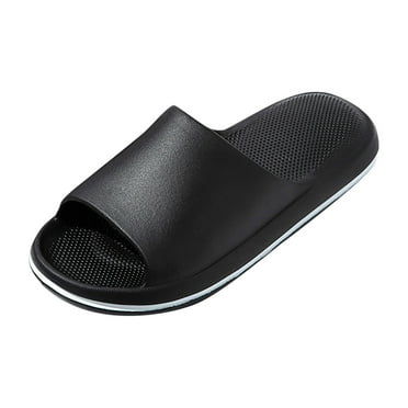 LBECLEY Mens Size 15 Slippers Wide Men Slippers Comfortable Flat Soled Thick Soled Soft Slippers Indoor and Outdoor Light Slippers Memory Foam Slippers for Men Black 45