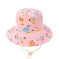 thumbnail image 1 of LBECLEY Porpoise Hat Kids Adjustable Chin Strap Sun Hats Summer Spring Sun Hat Cute Cartoon Outdoor Beach Bucket Cap Toddler 2T Hat Pink One Size, 1 of 3
