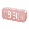 thumbnail image 1 of LBECLEY Portable Sound Bar Subwoofer Speaker Clock Rectangular Alarm A18 Bluetooth Wireless Speaker Soundbar for Computer Desktop Pink One Size, 1 of 6