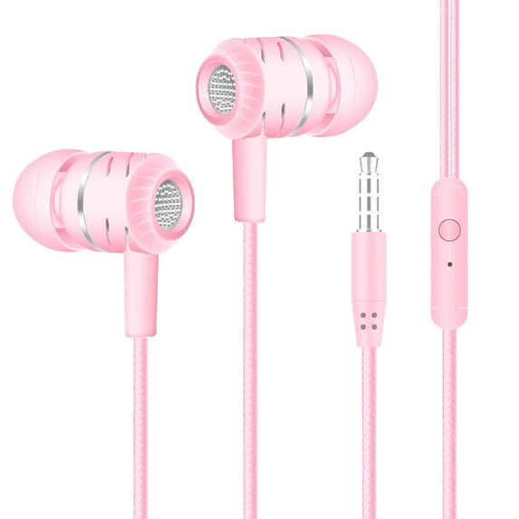 LBECLEY Ps5 Head Earphones in Ear Headphones with Microphone 3.5Mm Wired Earbuds for Ios and Android Smartphones Laptops Mp3 Gaming Walkman Mini Earbuds for Small Ears Pink One Size