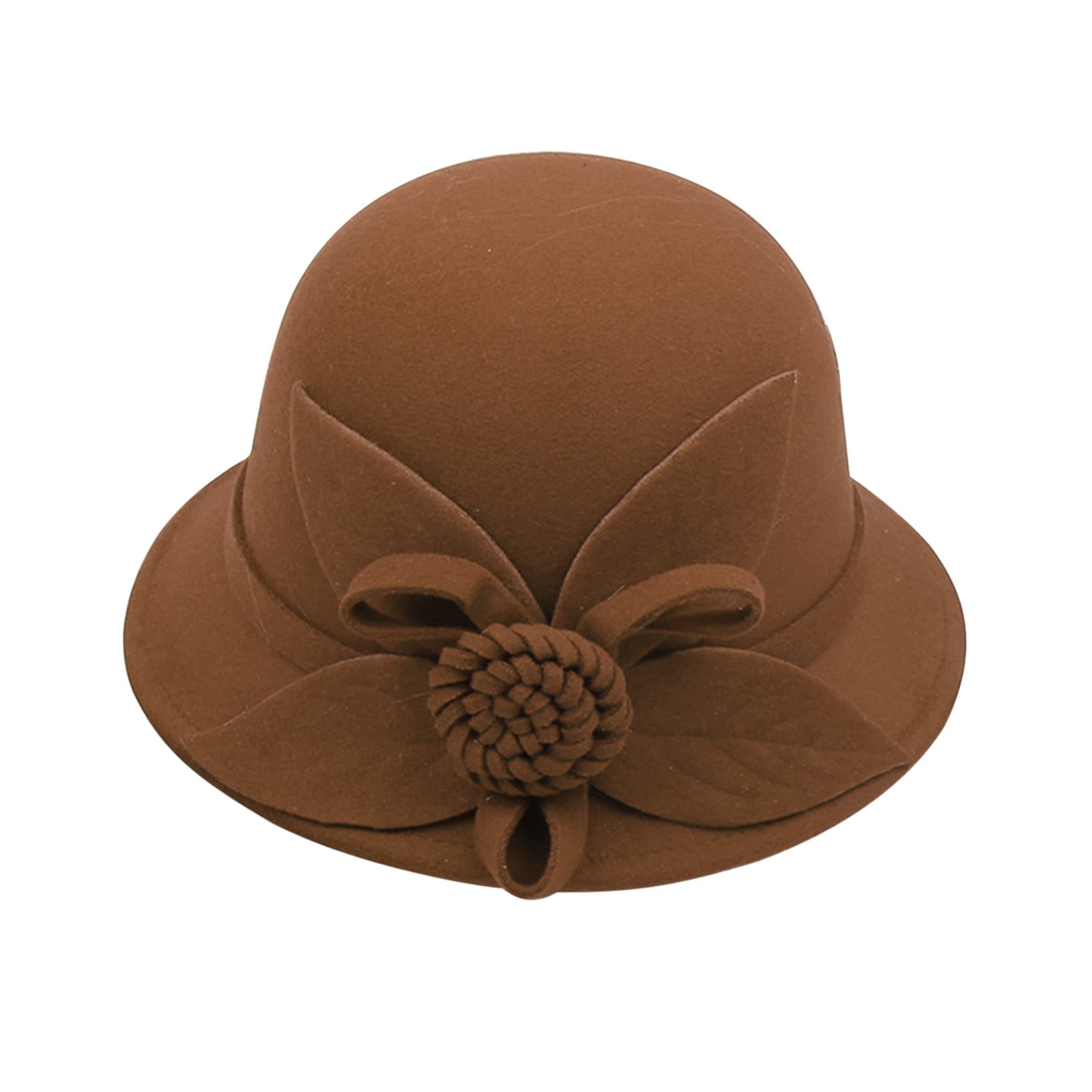 LBECLEY Rain Hat Women's Autumn and Winter Flowers Round Top Casual  Fisherman's Basin Cap Small Bowler Hat Canvas Hats for Men Women E M
