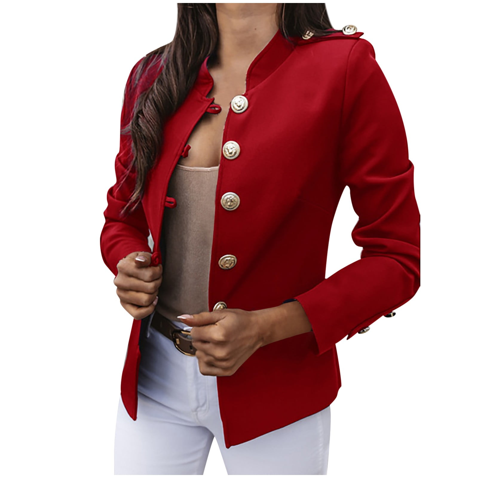 Wool Blazer Womens Autumn Winter Slim Office Ladies Blazers Coat Short  Female Classic Casual Outwear Tops Coffee S : : Clothing, Shoes &  Accessories