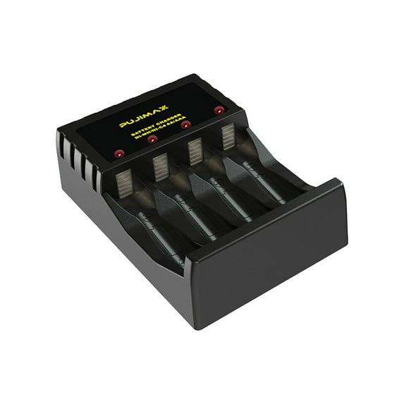 LBECLEY Triple A Rechargable Batteries with Charger Battery Charger 8 Slots Fast Charger for Rcr123A Rechargeable Liion Batteries Including 16340 16350 Black One Size