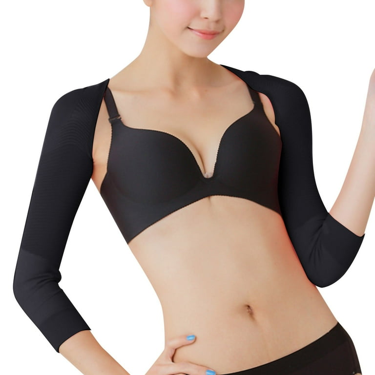 LBECLEY Waist Training Corset Womens Arm Shaper Upper Arm Shaper Figure Shaper Sleeve Arm Sleeves Shake Butterfly Sleeve Shoulder Protector Post Compression Posture Women Stomach Shirt Black Xl Walmar...