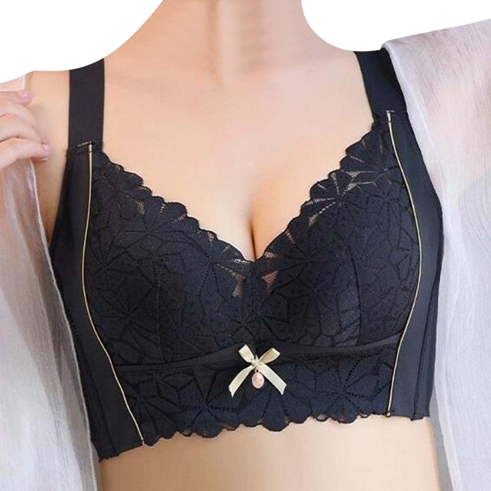 Qixiu 36 C Womens Bra Womens Sexy Lace Gathered Bra Straps Breast Cup  Underwear (no Underwire) Tan Bra for Women : : Fashion