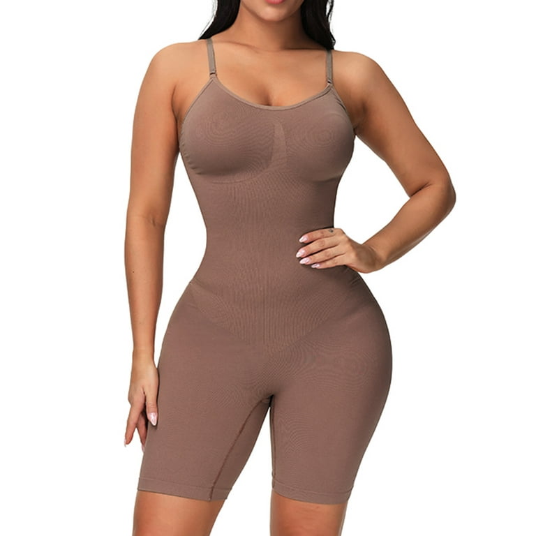 LBECLEY Womens Lingerie Long Camisole Plus Slim Body Shapewear Tights Waist  Belly Shaping Bra Women One-Piece Shapeware Hot Push Up Bras for Women  Brown L 