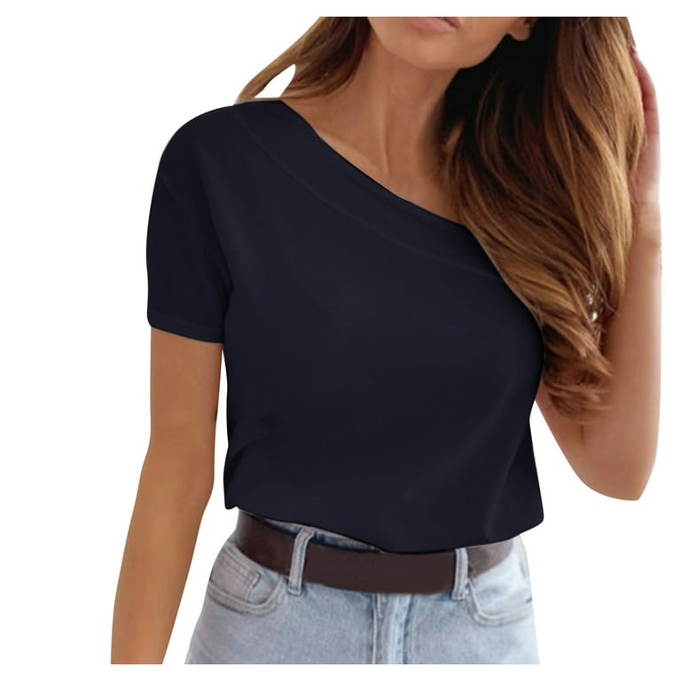 LBECLEY Womens Tops Women Running Long Sleeve Women Shirts Short-Sleeved  Daily Fit Shirt Long Sleeve T Shirt T Shirts for Women Polyester Black M 