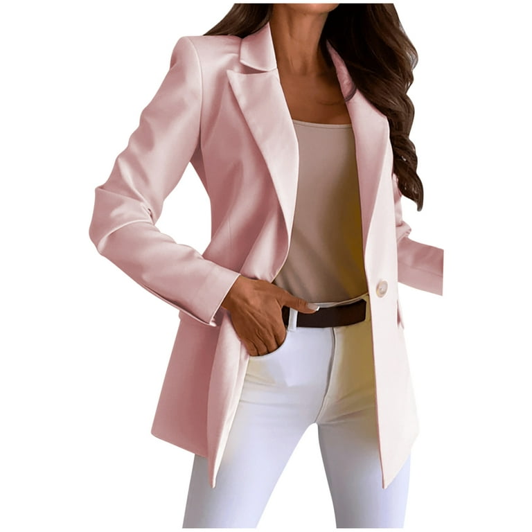 LBECLEY Wool Jacket Women Plus Women Casual Solid Single Button