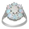 thumbnail image 1 of LBG 10k White Gold Real Genuine Opal Womens Promise Ring - Size 9, 1 of 4