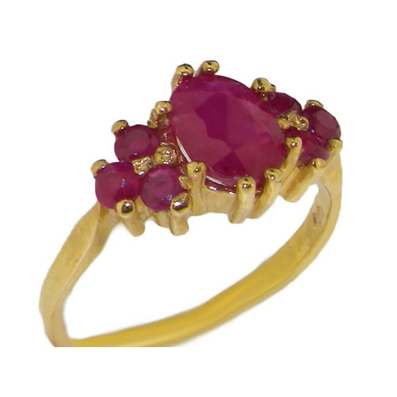 LBG 10k Yellow Gold Natural Ruby Womens Anniversary Ring - Size 11.25