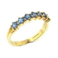 thumbnail image 1 of LBG 10k Yellow Gold Natural Sapphire Womans Eternity Ring - Size 8.75, 1 of 7