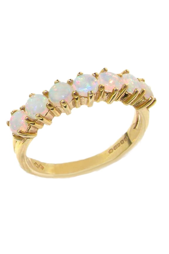 LBG 10k Yellow Gold Real Genuine Opal Womens Promise Ring - Size 9