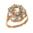 thumbnail image 1 of LBG 14K Solid English Rose Gold Ladies 9 Stone Aquamarine Ring - Size 5.5, 1 of 4