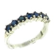 thumbnail image 1 of LBG 14k White Gold Natural Sapphire Womens Anniversary Ring - Size 6.25, 1 of 2