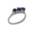 thumbnail image 1 of LBG 14k White Gold Natural Sapphire Womens Engagement Ring - Size 4.5, 1 of 6