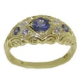 thumbnail image 1 of LBG 14k Yellow Gold Cubic Zirconia and Natural Tanzanite Womens Promise Ring - Size 6.5, 1 of 5