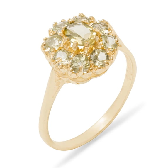 LBG 14k Yellow Gold Natural Peridot Womens Anniversary Ring - Size 10.25