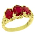 thumbnail image 1 of LBG 14k Yellow Gold Real Genuine Ruby Womens Band Ring - Size 12, 1 of 5