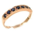 thumbnail image 1 of LBG 18k Rose Gold Natural Sapphire Womens Eternity Ring - 12 - Sizes 4 to 12 Available, 1 of 6