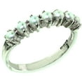 thumbnail image 1 of LBG 18k White Gold Cultured Pearl Womens Eternity Ring - Size 11, 1 of 6
