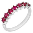 thumbnail image 1 of LBG 18k White Gold Real Genuine Ruby Womens Eternity Ring - Size 4, 1 of 4