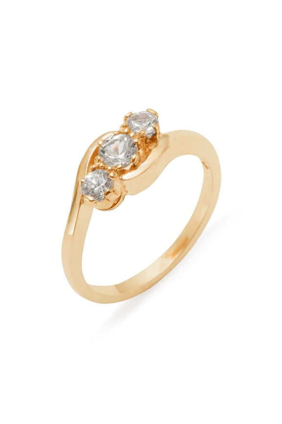 LBG British Made 10k Rose Gold Cubic Zirconia Womens Anniversary Ring - 33 size options - Size 7.5