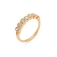 thumbnail image 1 of LBG British Made 10k Rose Gold Cubic Zirconia Womens Eternity Ring - 33 size options - Size 8, 1 of 7