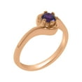 thumbnail image 1 of LBG British Made 10k Rose Gold Natural Amethyst Womens Engagement Ring - 33 size options - Size 12, 1 of 5