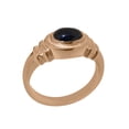 thumbnail image 1 of LBG British Made 10k Rose Gold Ring with Natural Sapphire Unisex Engagement Ring - 33 size options - Size 4, 1 of 5