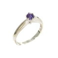 thumbnail image 1 of LBG British Made 10k White Gold Natural Amethyst Womens Statement Ring - 33 size options - Size 5, 1 of 7